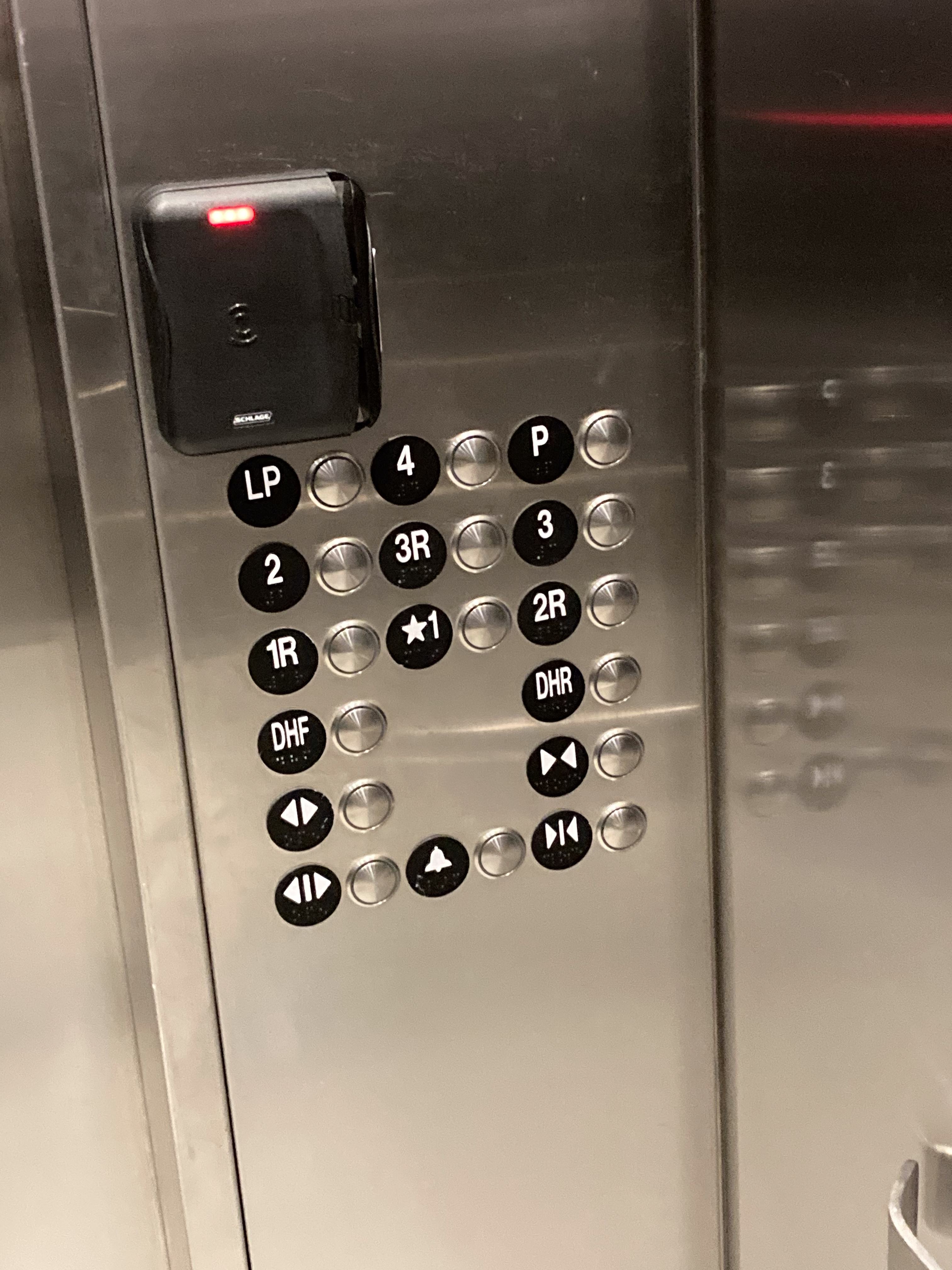 elevator buttons for normal clear vision